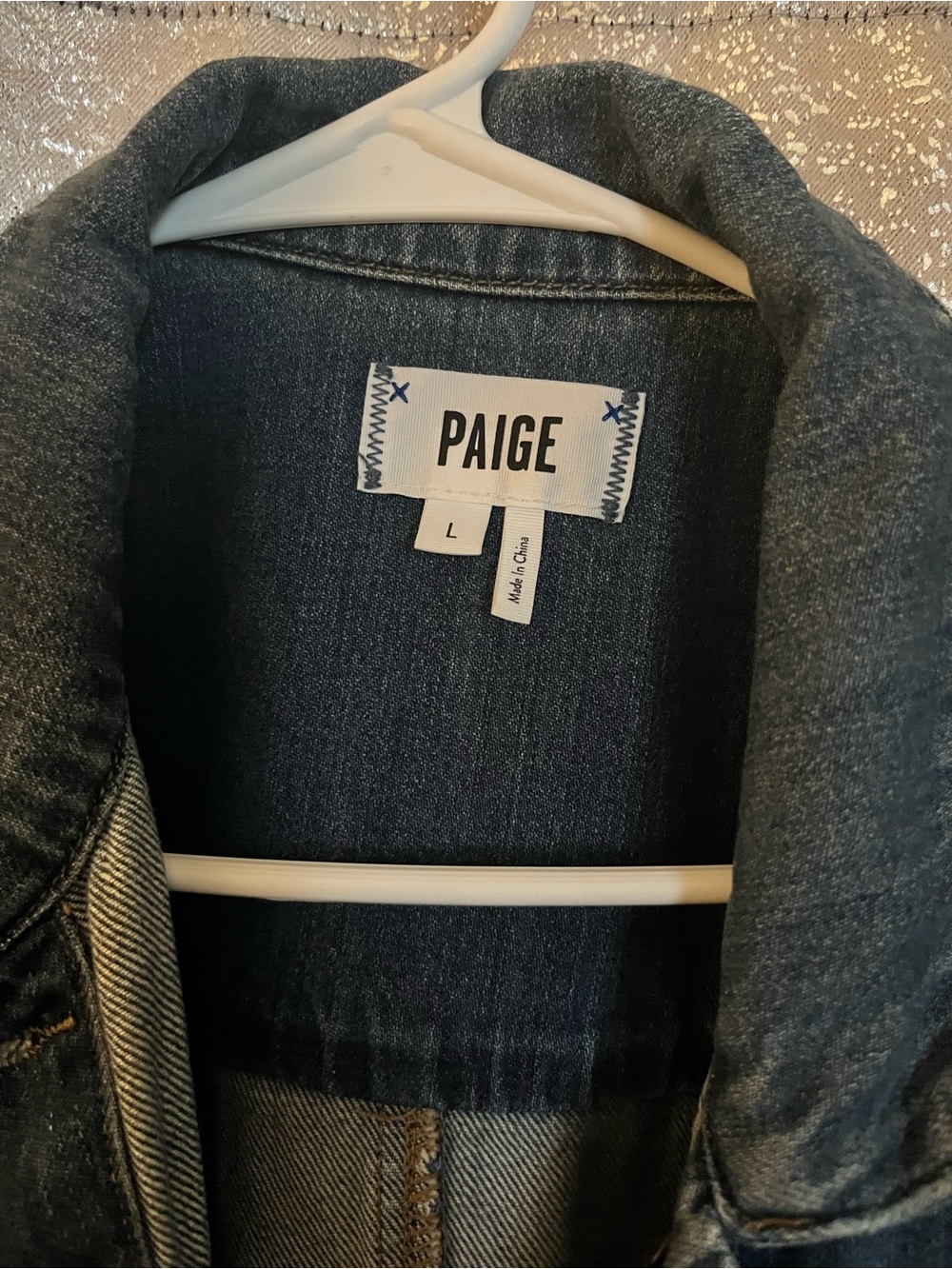 PAIGE Dark Blue Denim Jean Jacket